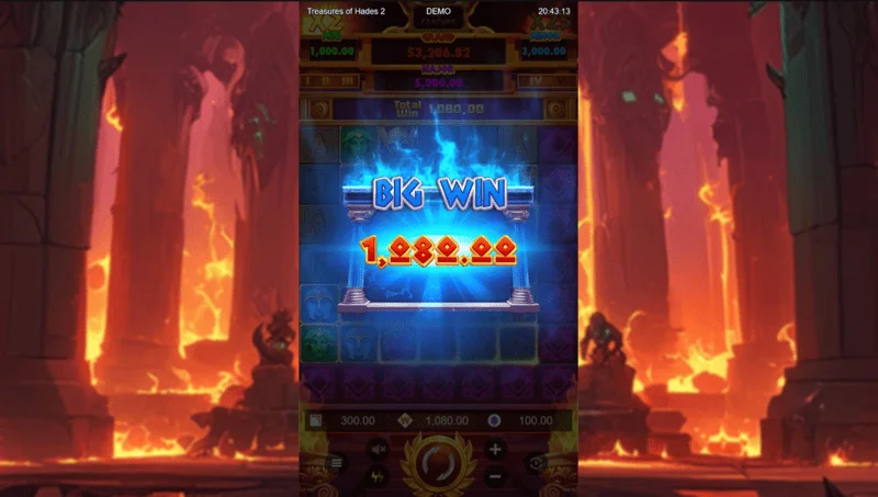Treasures of Hades 2 — suur võit laiendatud 7x7 ruudustikul Rectangle Games’i slotis